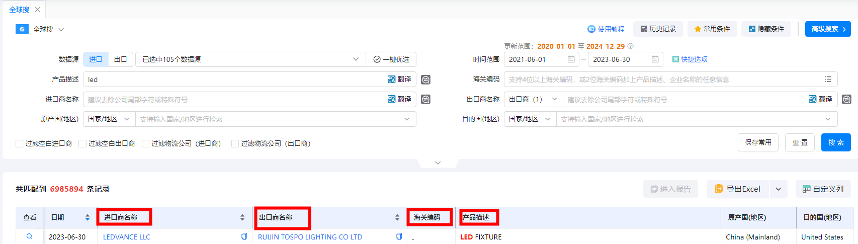 进出口数据